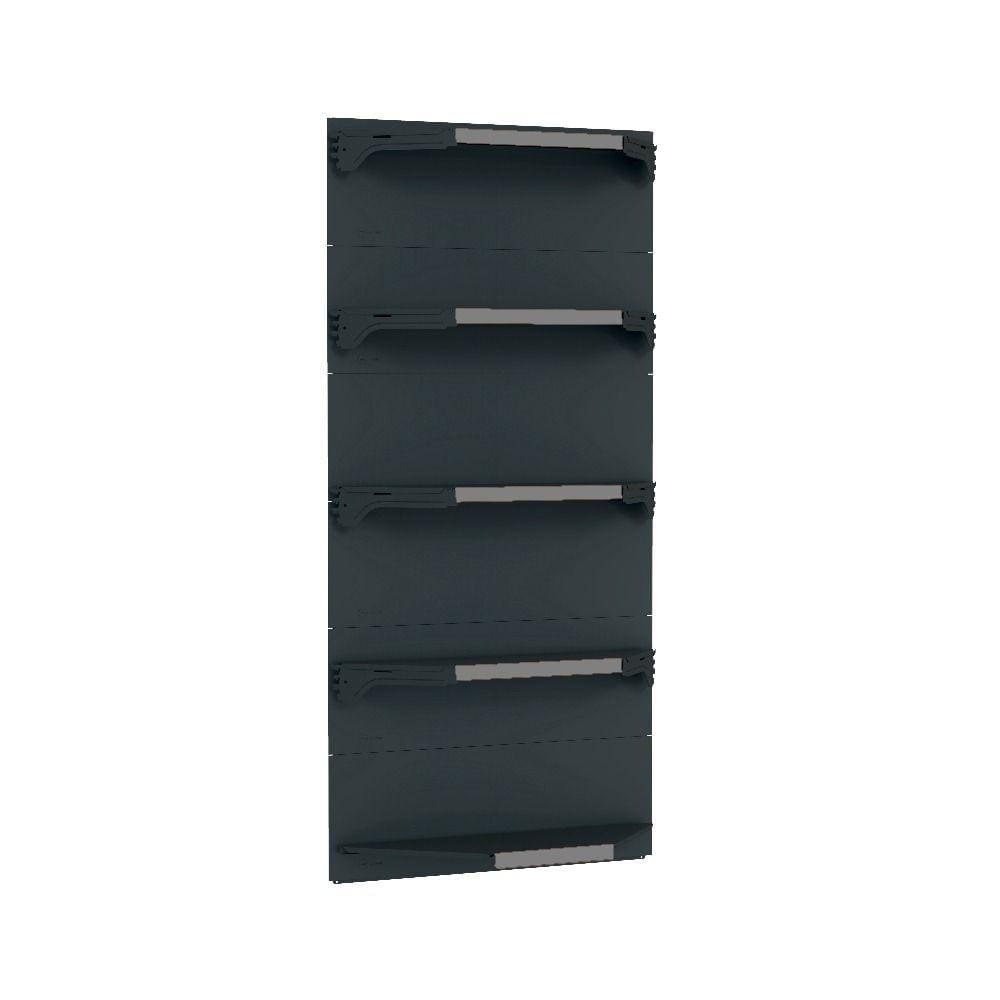 Kit 5 Bandejas Para Gondola Canto 202 Fit 40/60 Preto Pe Cin