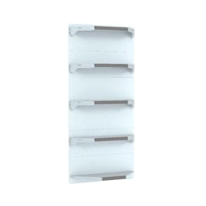 Kit 5 Bandejas Para Gondola Canto 202 Fit 40/60 Branco Pe Ci