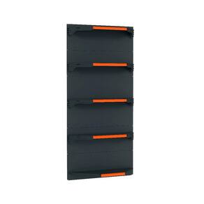 Kit 5 Bandejas Para Gondola Canto 202 Fit 40/60 Preto Pe Lar