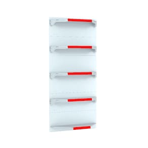Kit 5 Bandejas Para Gondola Canto 170 Fit 40/60 Branco Pe Ve