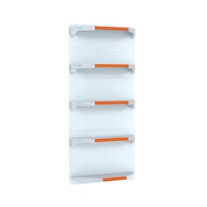 Kit 5 Bandejas Para Gondola Canto 170 Fit 40/60 Branco Pe La