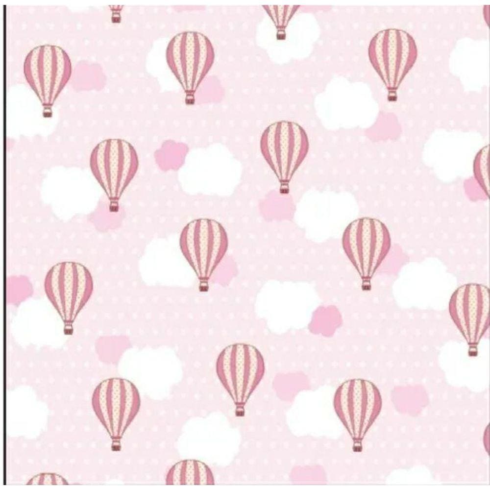 Papel de Parede Adesivo Balões Rosa / Azul Adesivo Lavável Impermeável Quarto Menina Menino