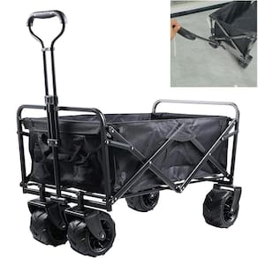 Carrinho Vagao Utilitario Carga Roda Grande Dobravel Caçamba Armazenamento Grande Capacidade Terreno Praia Jardim Campo