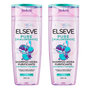Shampoo Elseve Pure Hialurônico 200ml - kit com 2 unidades