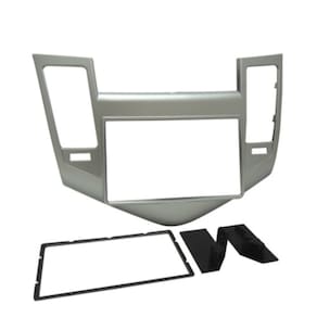 Moldura 2 Din Fiamon 3143 Chevrolet Cruze 2011-2014 Prata