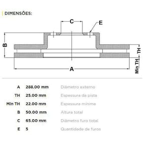 Par Disco Dianteiro Fremax Audi A3 1.4 2014-2019 (288mm)