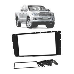 Moldura 2 Din Fiamon 2368 Toyota Hilux 2012 até 2015 Preta