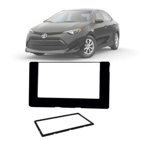 Moldura 2 Din Fiamon Toyota Corolla 2017-2019 Black Piano