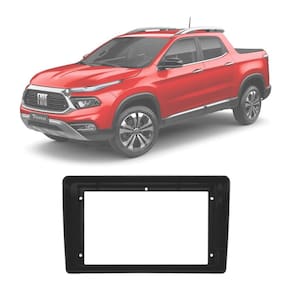 Moldura 2 din Fiamon Fiat Toro 2022 Black Piano 9" Polegadas