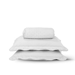 Kit Cobre Leito Colcha 300 Fios Dupla Face 3 Peças Porta Travesseiro Aba Americana Balle