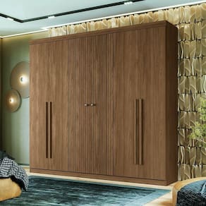 Guarda Roupa Casal 6 Portas Flex Buriti Santos Andirá Jatoba