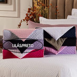Capa Fronha De Xuxão Matelado Dupla Face Avulsa 1,45m X 45cm - Microfibra Matelada Lilás-preto