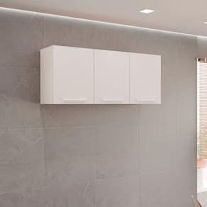Armário Aéreo de Cozinha 3 Portas Bella Branco