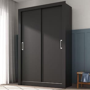 Guarda Roupa Solteiro 2 Portas - Yescasa Preto
