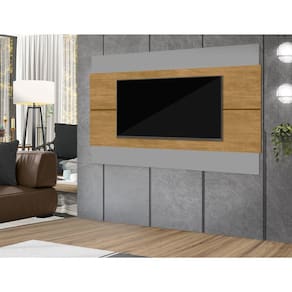 Painel para Tv 180 X 128 Cm Mdp Berlim Cinza/Marrom
