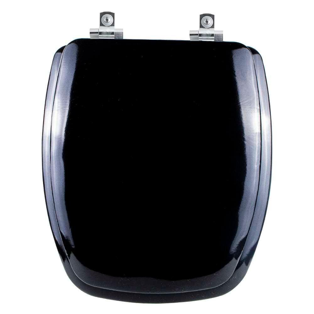 Tampa de vaso Almofadado Soft Close Stylus Preto para bacia Celite