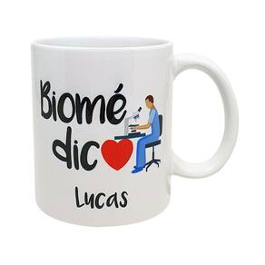 Caneca Branca Personalizada Carreira Biomédico Biomedicina