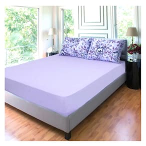 Jogo de Cama Lençol Queen Malha Fronha Estampado Portallar