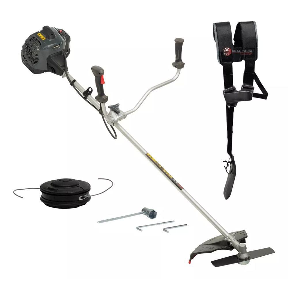 Roçadeira À Gasolina 44,8cc Branco Elite Br220 Profissional