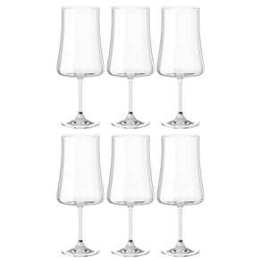 Taças de Vinho e Água Cristal 560ml Com Titânio Pleasure 6 peças - Haus Concept