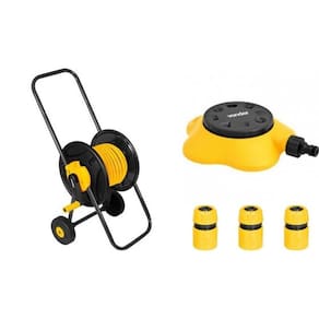 Suporte Enrolador Rodas + Mangueira 20M + Aspersor Vonder