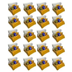10 Porta Guardanapo Sachê Amarelo Com Furador Para Restaurante