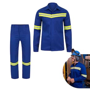 Conjunto Uniforme EPI Faixa Refletiva Nr10 Mecanico Eletricista Segurança do Trabalho Obra Rodovia