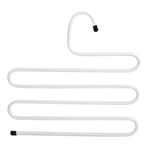Cabide Metal Multiuso Calças Saias Bermudas 5 Espaços Branco