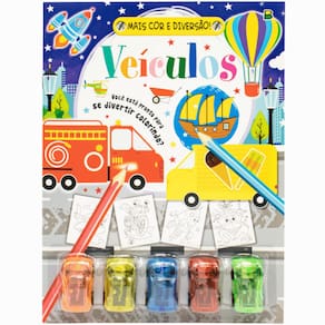 Livro Para Colorir Infantil Mais cor e diversão! Veículos