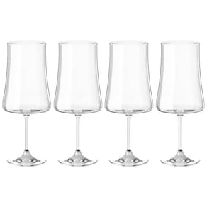 Taças Vinho E Água Cristal 560Ml Titânio Pleasure 4 Peças