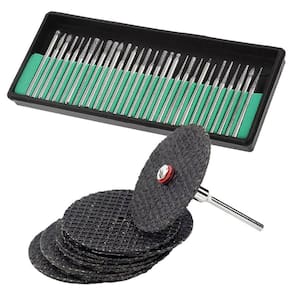 Kit Disco De Corte E Ponta Diamantada 51 Pçs Micro Retífica