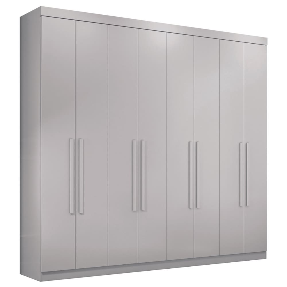 Guarda Roupa Casal 8 Portas 4 Gavetas Paris Branco