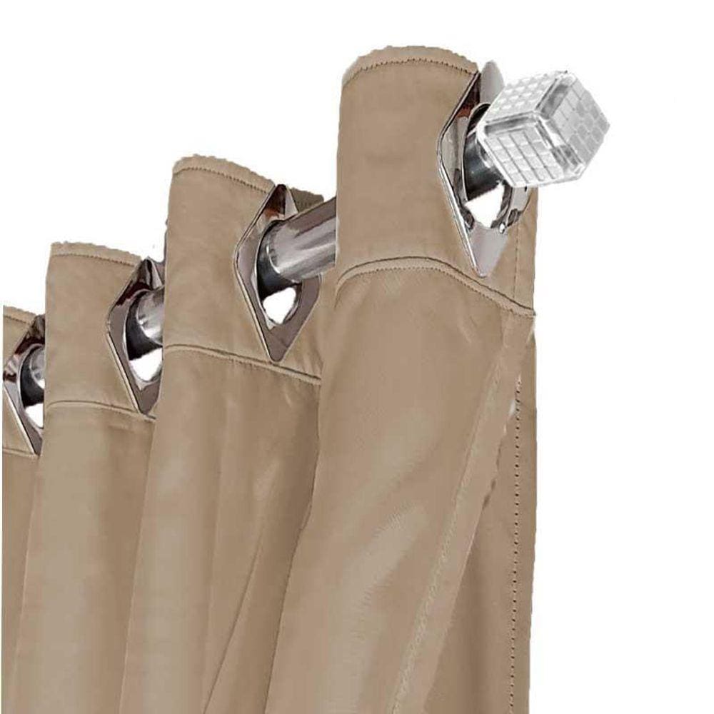 Cortina Blackout Tecido Ana 4,30 X 2,50 Corta Luz Bege