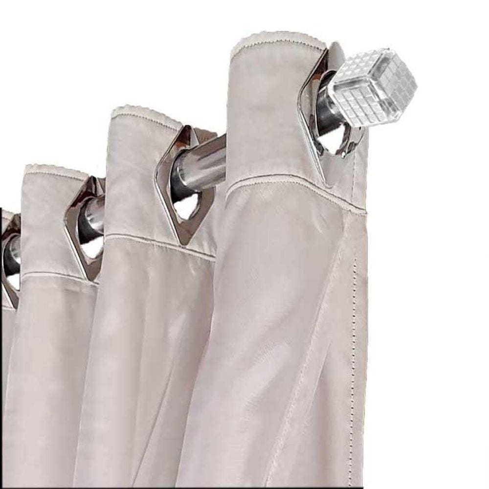 Cortina P/Quarto Tecido Ana 2,30 X 1,80 Corta Luz Palha