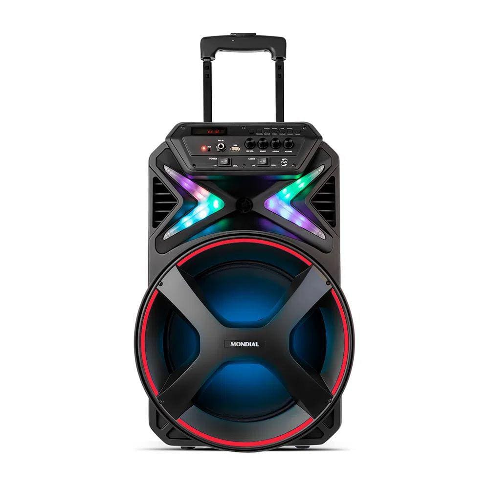 Caixa Amplificada 400W Mondial Cm400 Tws Led Woofer 12 Bateria Recarregavel Biv