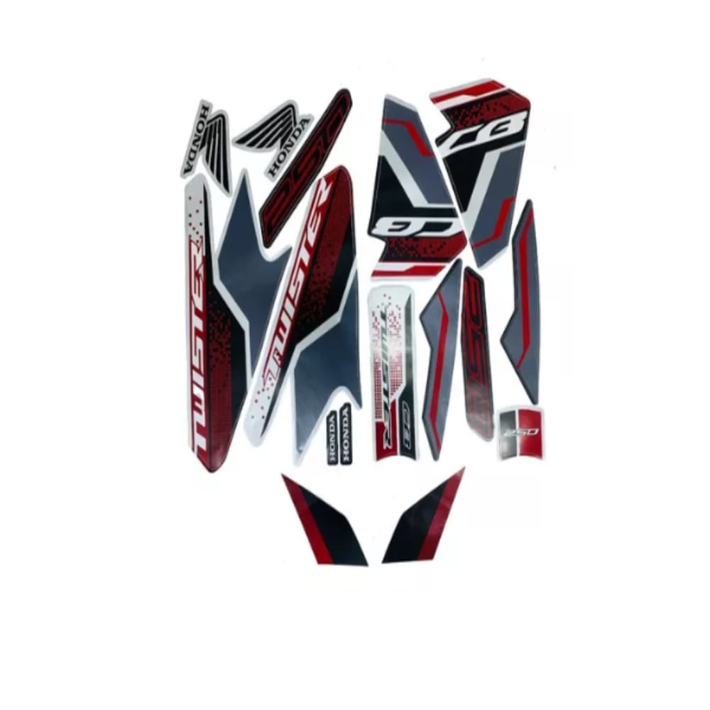 Kit Jogo De Adesivos Cb 250f Abs Twister Vermelho 2021