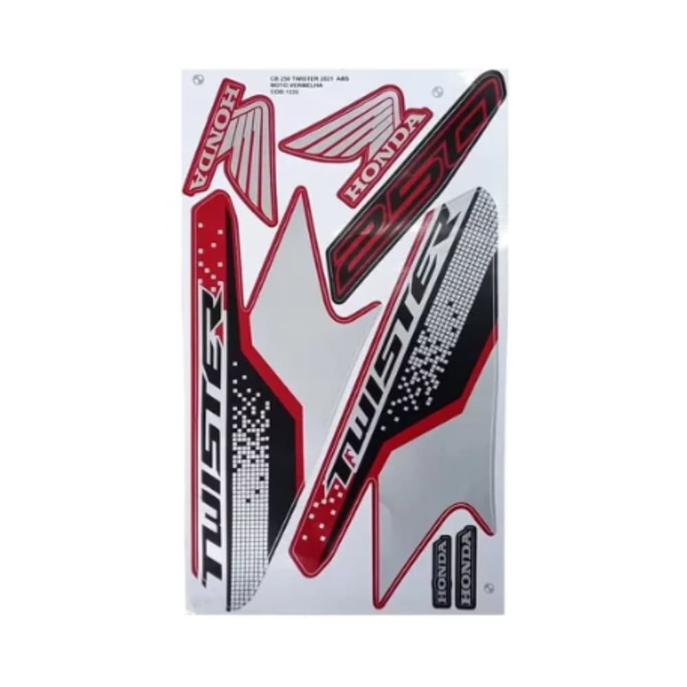 Kit Adesivo Vermelho 2021 Twister Jotaesse Abs - 1335