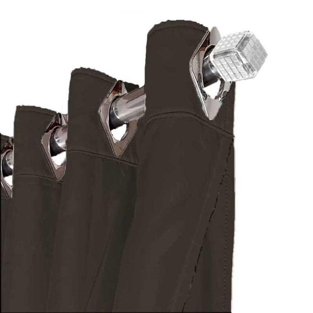 Cortina P/Quarto Tecido Ana 2,30 X 1,80 Corta Luz Marrom