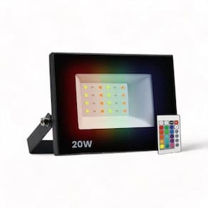 Refletor Led Smd 20W Rgb Com Controle