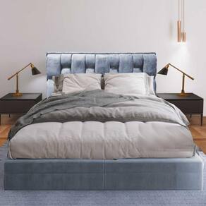 Cabeceira Cherie Suede 160 Grafitte