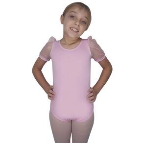 Collant Vya Fit Meia Manga Com Brilho Infantil (2-6)