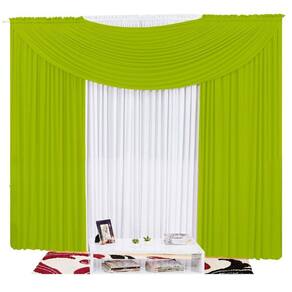 Cortina Em Malha Com Bando 3,00M X 2,50M - Verde Limão