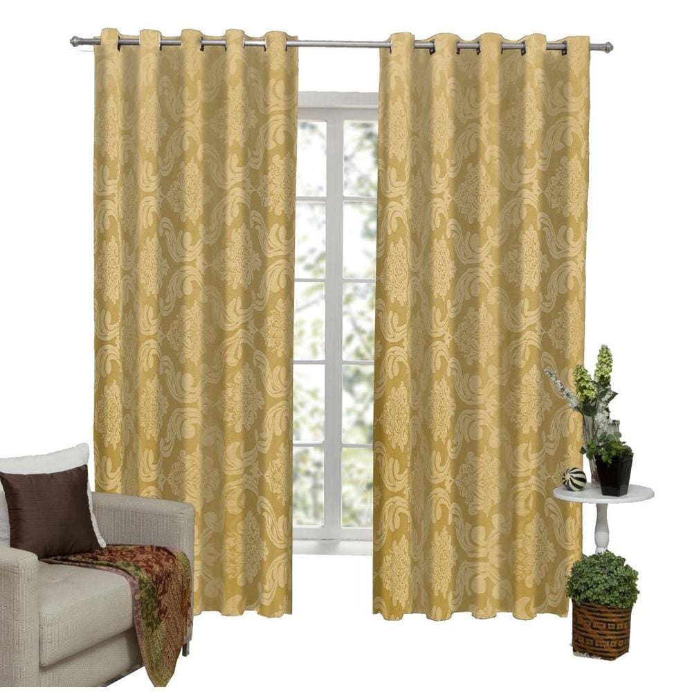 Cortina Tecido Jacquard Semi Blackout 4M X 2,60M - Mostarda