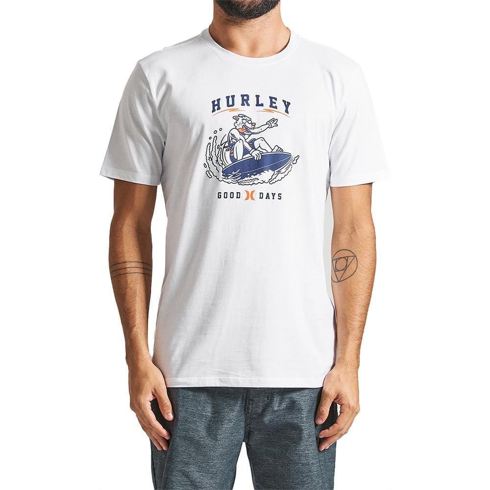 Camiseta Hurley Good Days SM24 Masculina Branco