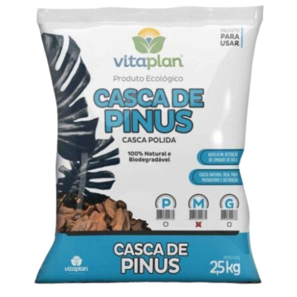 Casca de Pinus Polida M (2,5kg) VITAPLAN