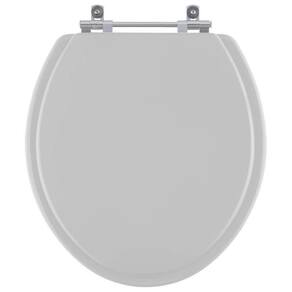 Assento Sanitário Laqueado Dalia Cinza Claro para vaso Fiori