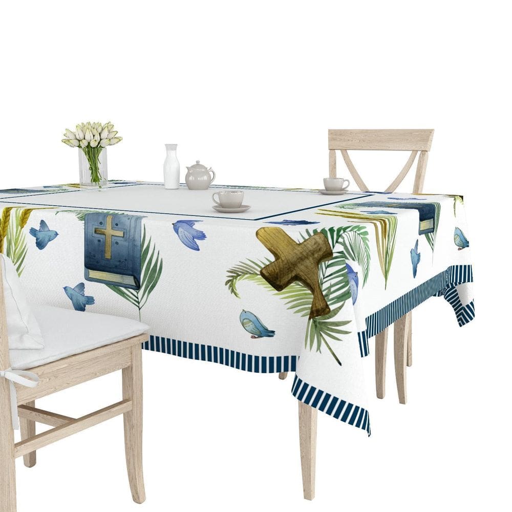 Toalha De Mesa 6 Lugares 2,20X1,50M Bíblia