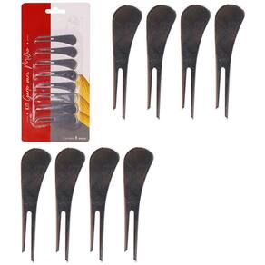 Pegador Garfo Garfinho Espeto para Segurar Milho Inox 8 Pçs