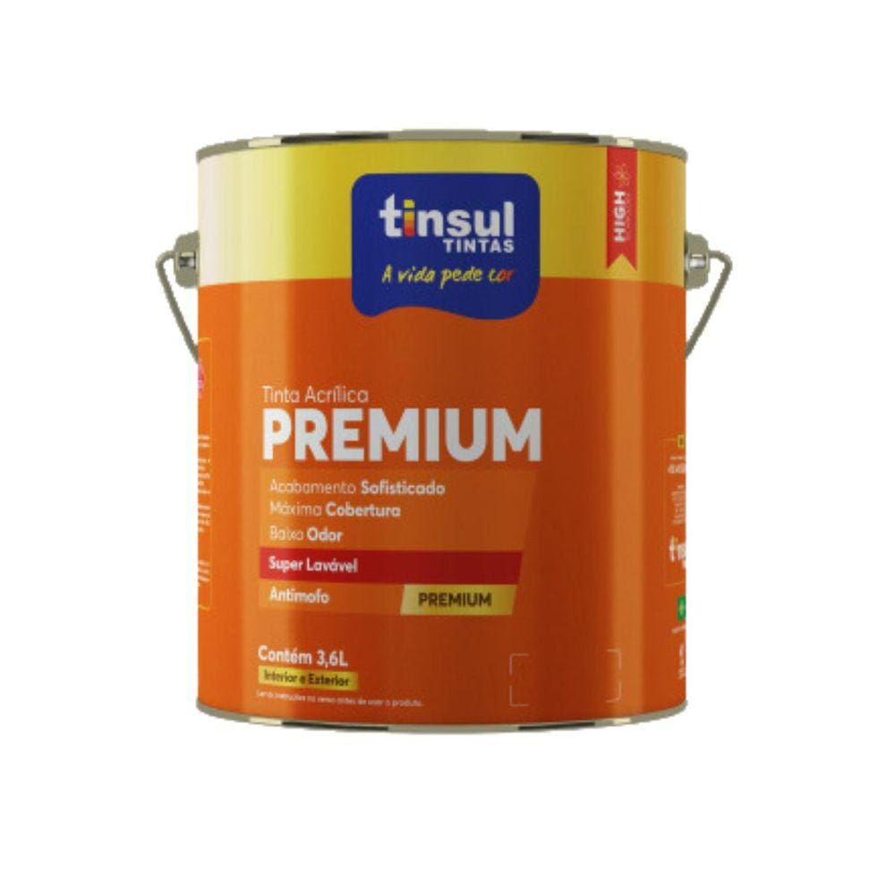 Tinta acrílica premium branco sb 3,6l | tinsul