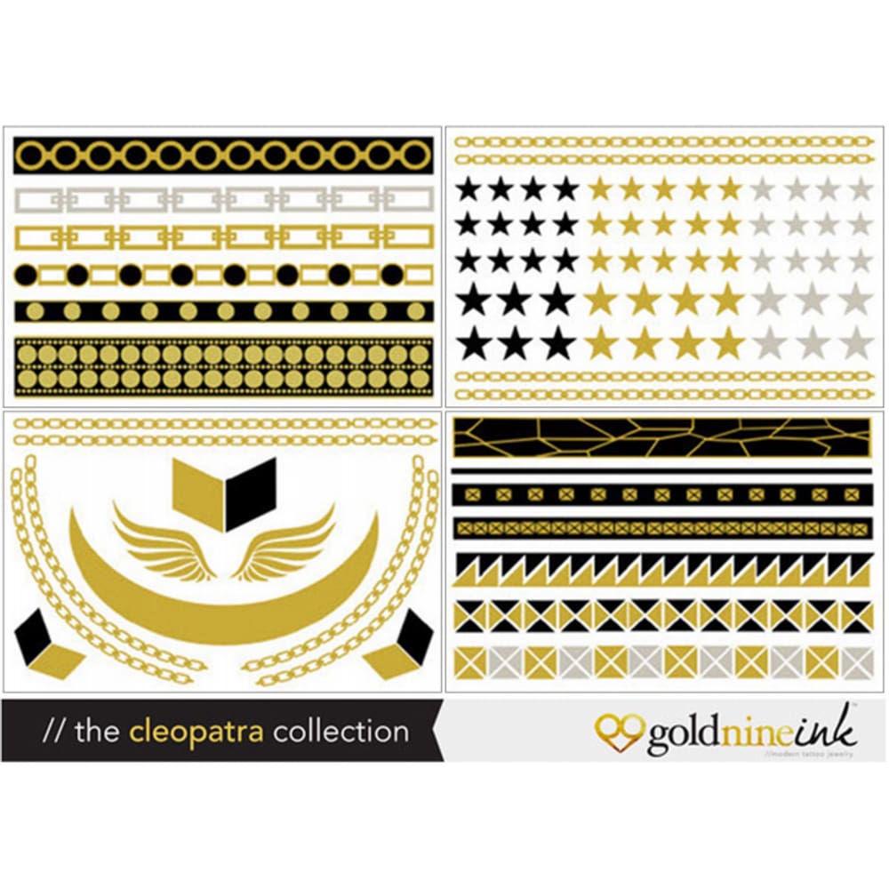 Tatuagens temporárias Goldnine Ink Metallic Safe Não Tóxicas